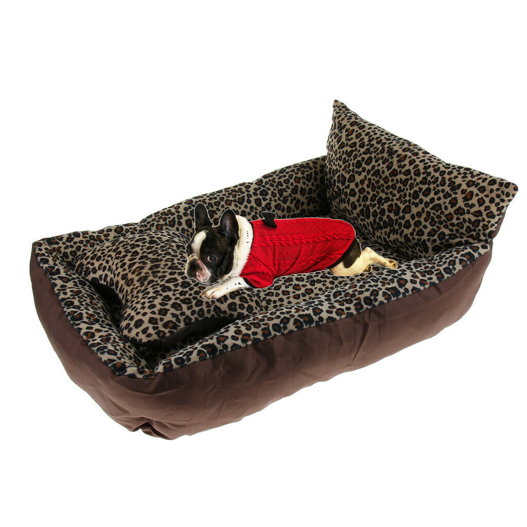 Soft Washable Dog Cat Pet Warm Sofa Bed Cushion With PP Cotton Pillow