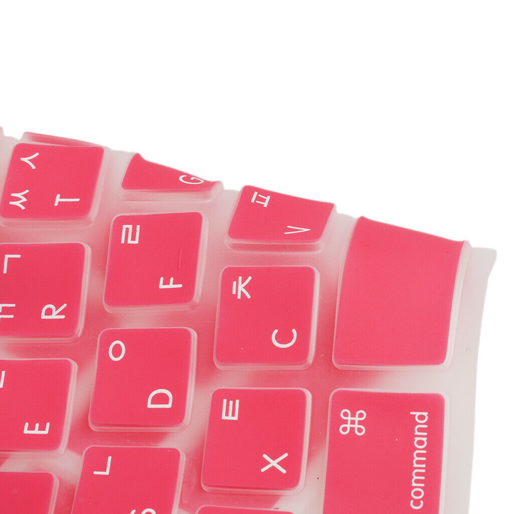 Korean / English Silicone Keyboard Cover Protector for  Pro 13" 15" - Red