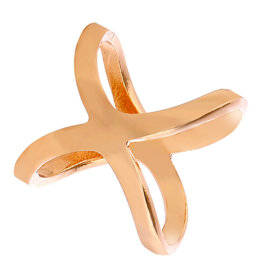 4 Piece Women Silk Chiffon Scarf Clip Ring Holder Wedding Party Cross Buckle