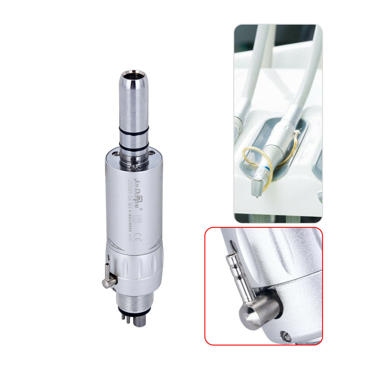 1 PC NSK Style Dental 2 Holes Low Speed Handpiece E-type Air Motor EX-203C M4S