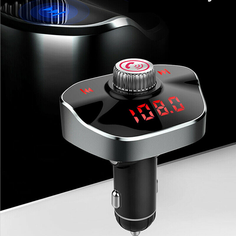 12-24V Bluetooth Transmitter Handsfree Radio Music Dual USB Charger MP3 Player