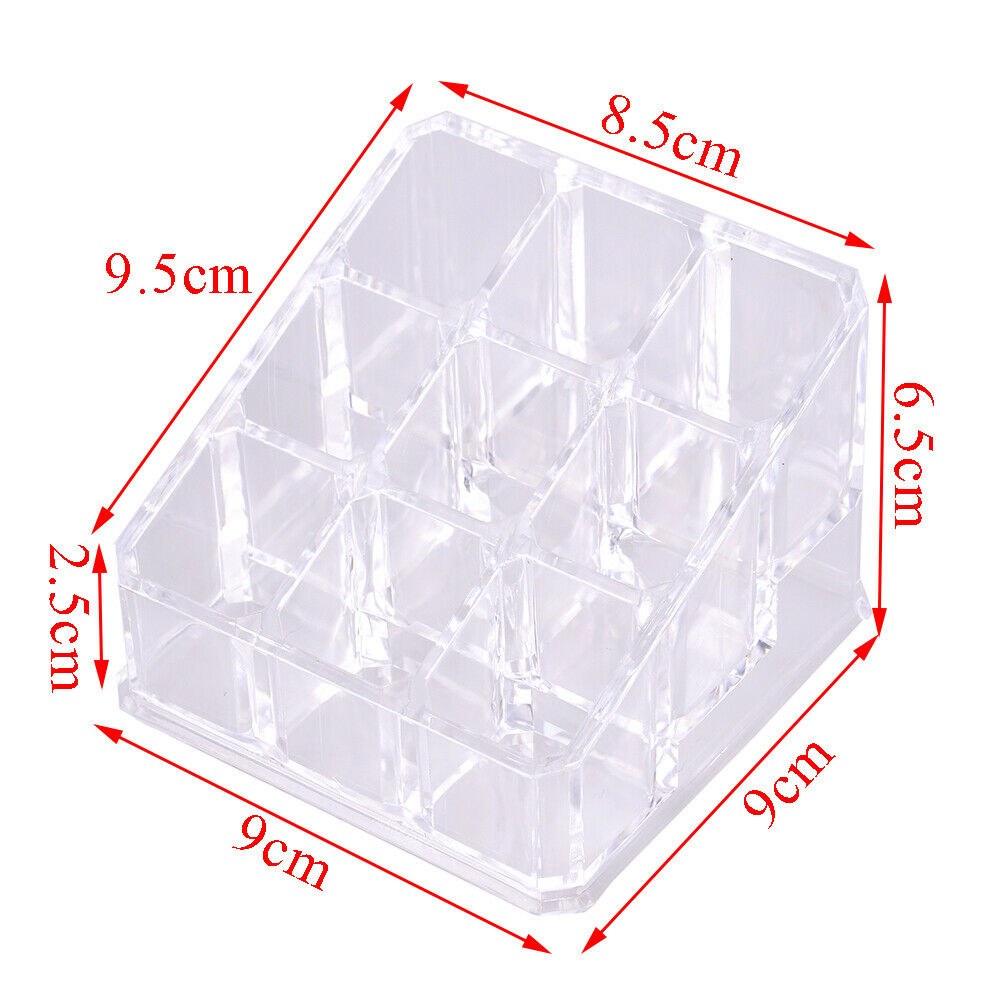 9 Holes Acrylic Cosmetic Organizer Makeup Drawer Holder Clear Storage JR .l8