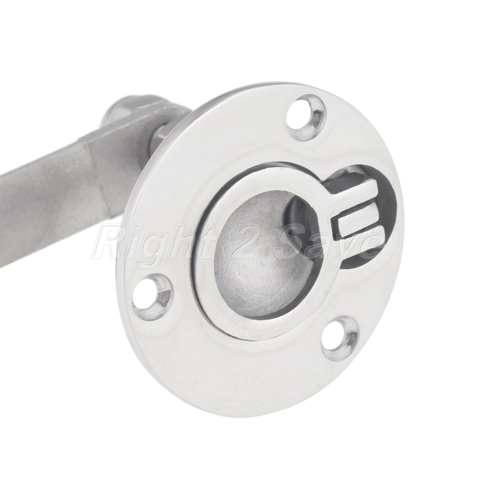 Boat 2" Hatch Lacth Turning Lock Lift Ring Handle Marine Stainless Adapter Latch