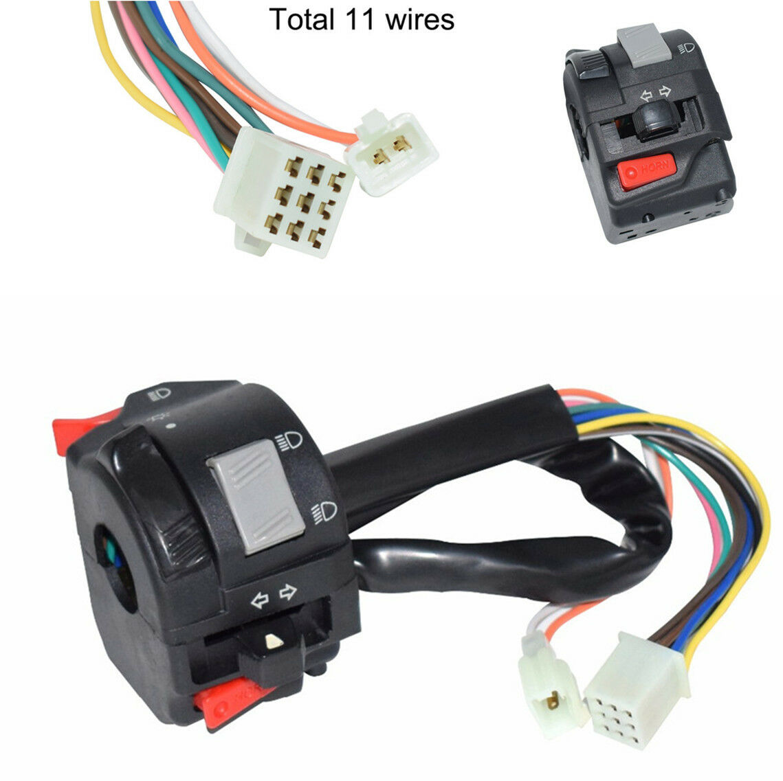 7/8" 22mm Motorcycle ATV Horn Turn Signal Light Headlight ON/OFF Switch Control