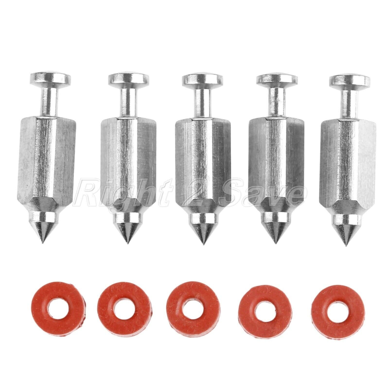 Carburetor Float Valve Needle Seat Kit For Briggs & Stratton Replacement 5Pcs
