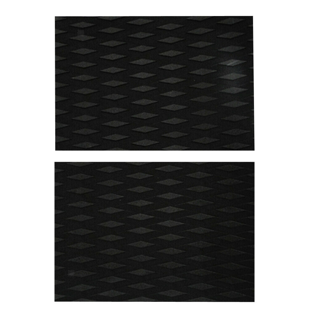 prettyia 2 Pcs Non-Slip EVA Traction Pad Surf   Surfboard Deck Grip Black