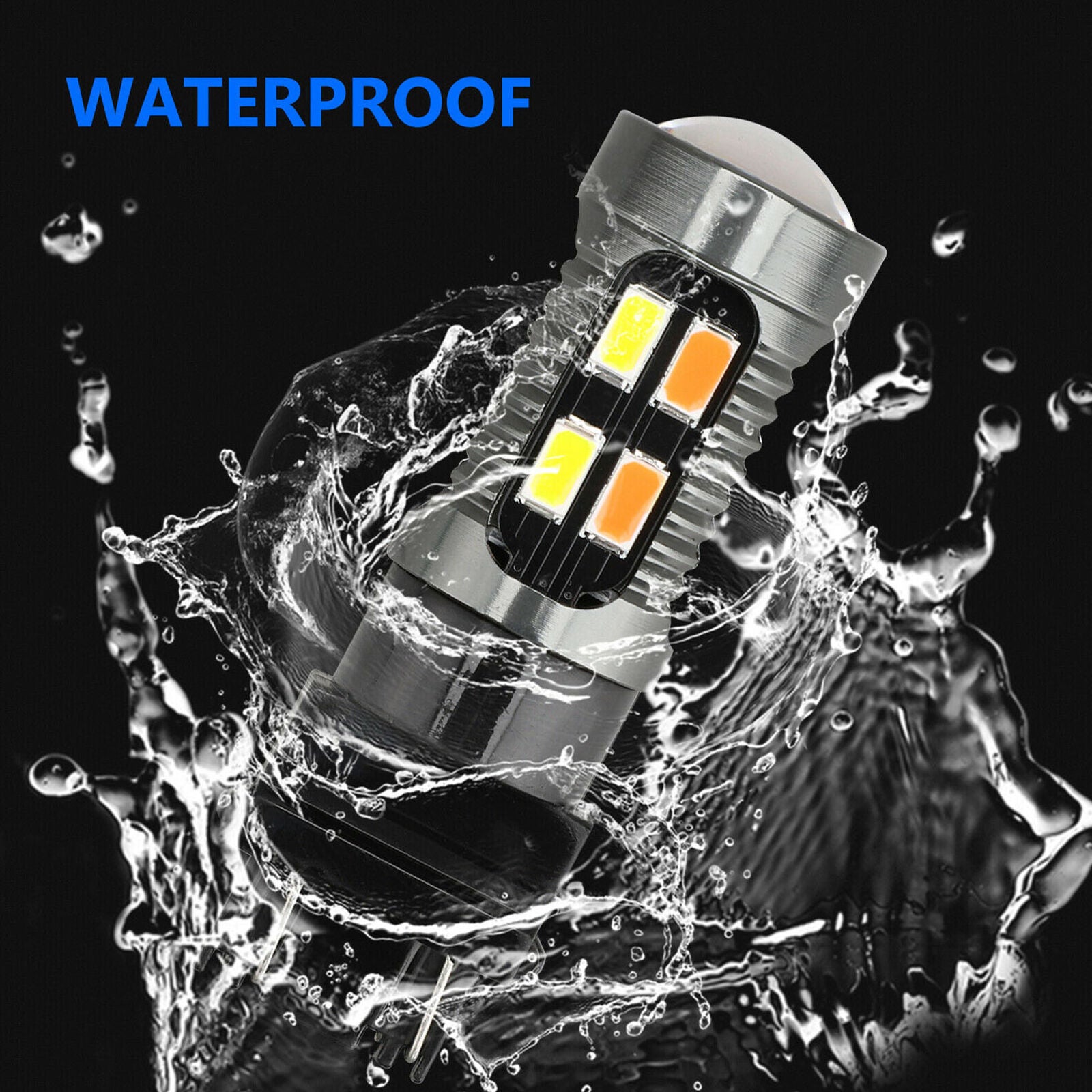 4X 3157 Switchback LED Turn Signal Light 4157na 3457a LED Bulbs 3156 White Amber