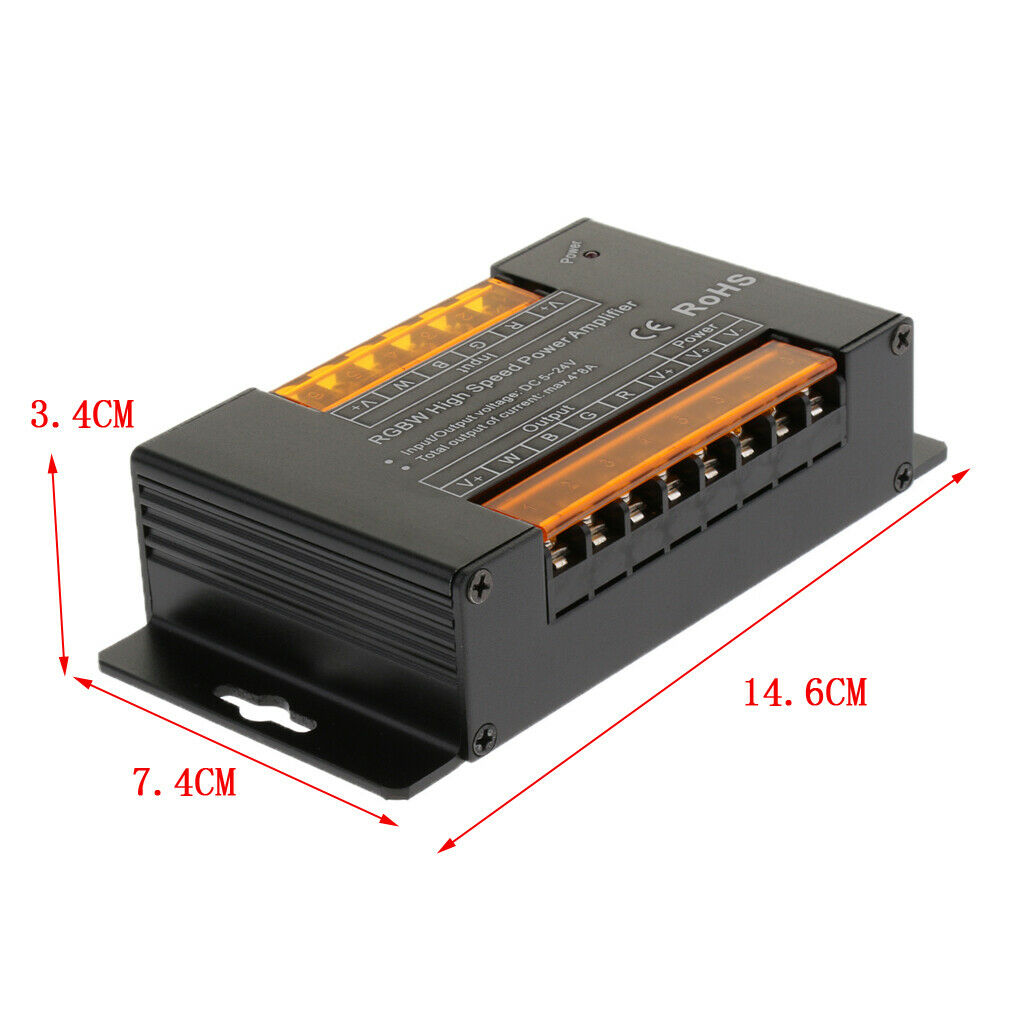 Power Amplifier Data Signal Repeater Channels For RGBW LED Lights Strip