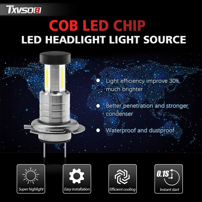 110W 30000LM H7 LED Car Headlight Conversion Globes Canbus Bulbs Beam 6000K  Ad
