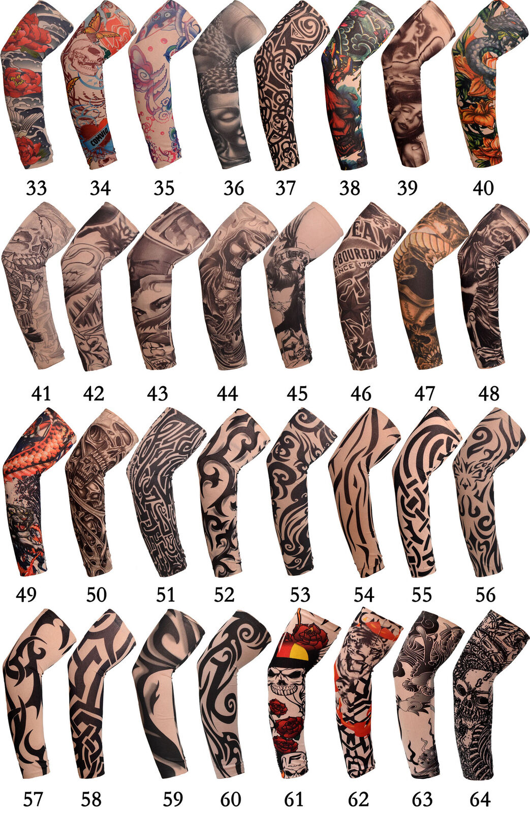 12 PCS Tattoo Cooling Arm Sleeves Cover Basketball Golf Sport UV Sun Protection