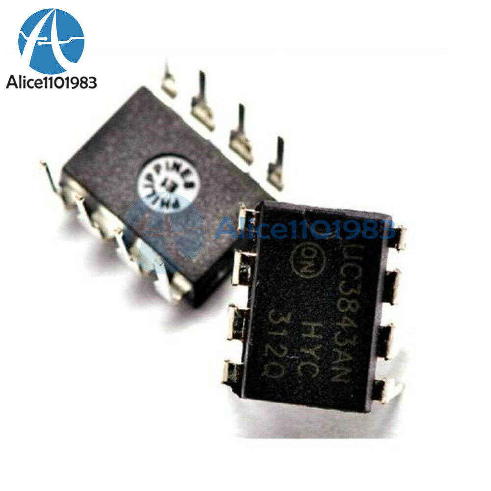 10PCS UC3843AN UC3843 ON 3843 DIP-8 PWM Controller NEW IC