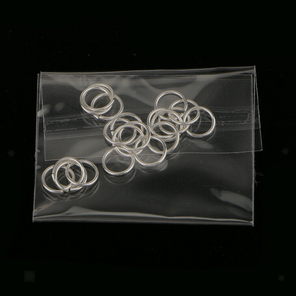40x S925 Beading Jump Rings Metal DIY Jewelry Making Connecting Rings 3/6mm