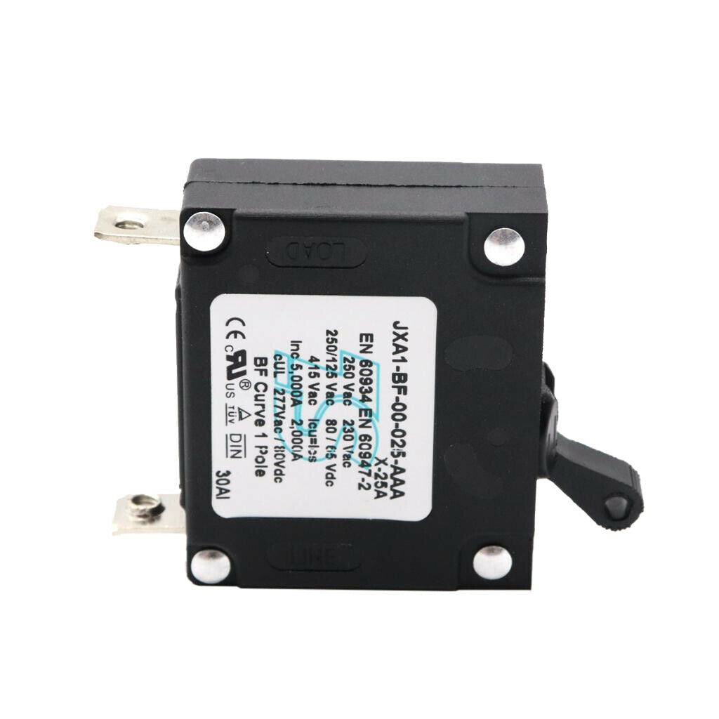 25A Black Circuit Breaker Car Truck Stereo Audio Inline Replace Fuse
