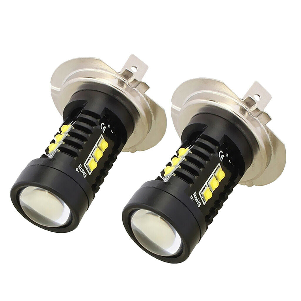 2 pieces H7 60W Aluminum Width Lamp LED Backup Fog Light Bulbs White