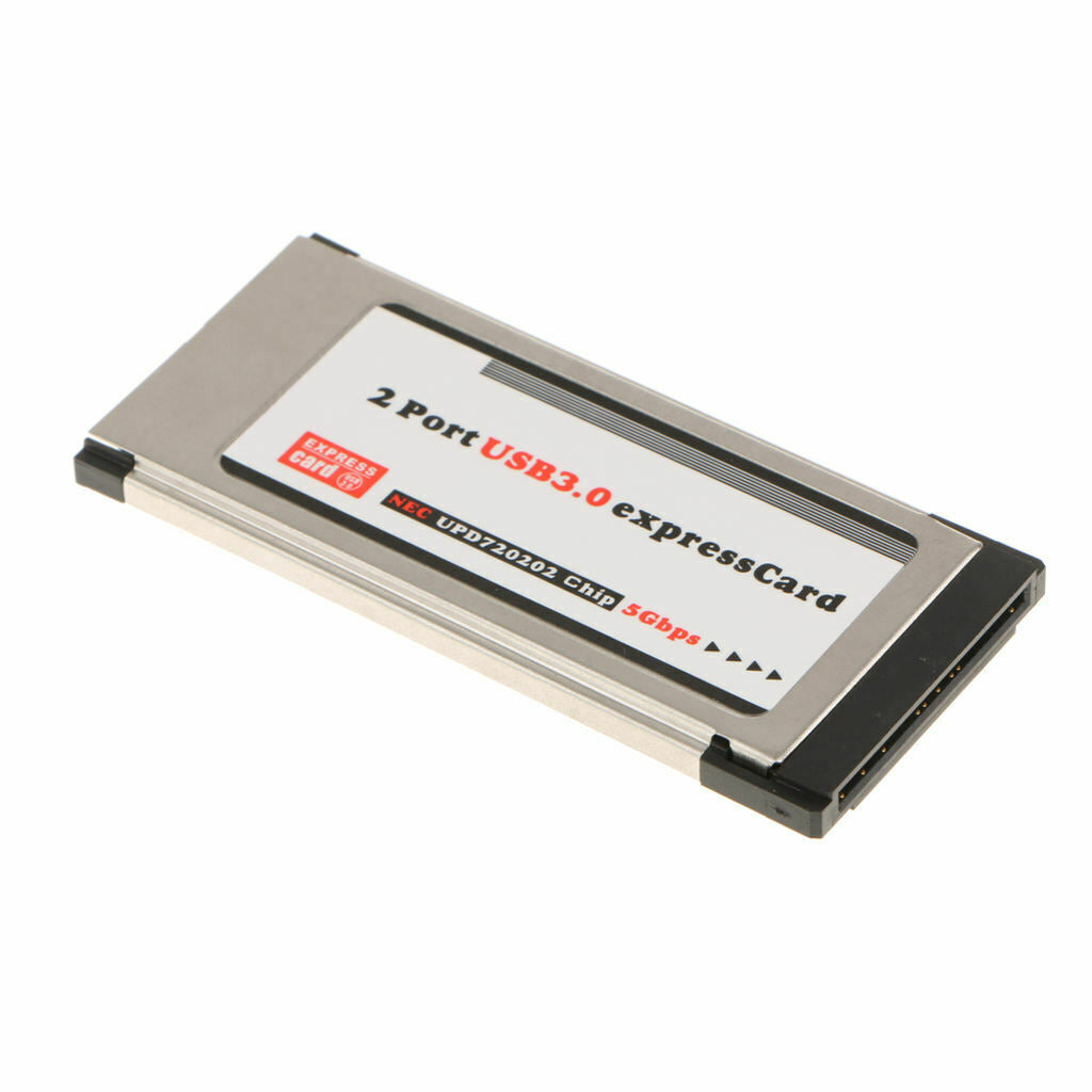 2 Port ExpressCard 34mm SuperSpeed USB3.0 Express Card Adapter Controller for