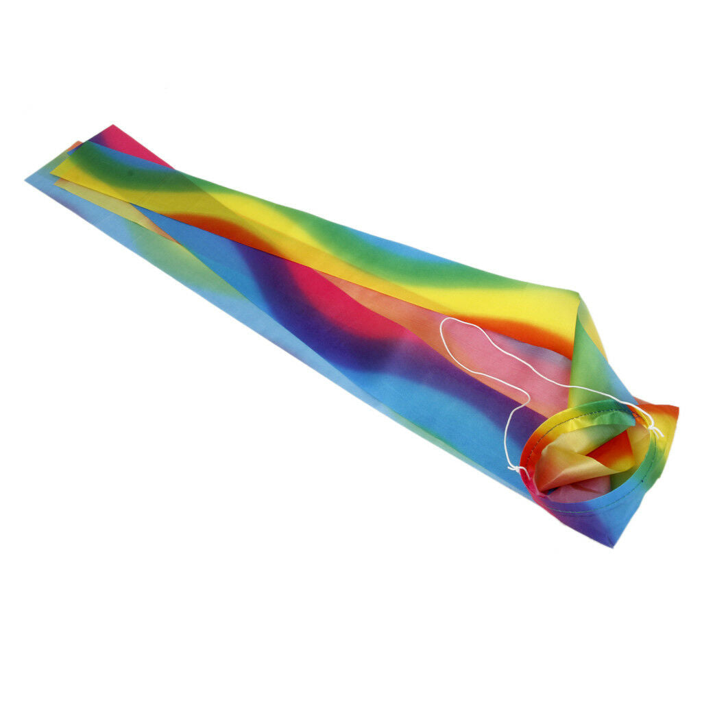 70cm Rainbow Japanese Windsock Carp Flag Koi Nobori Wind Streamer Kite Decor