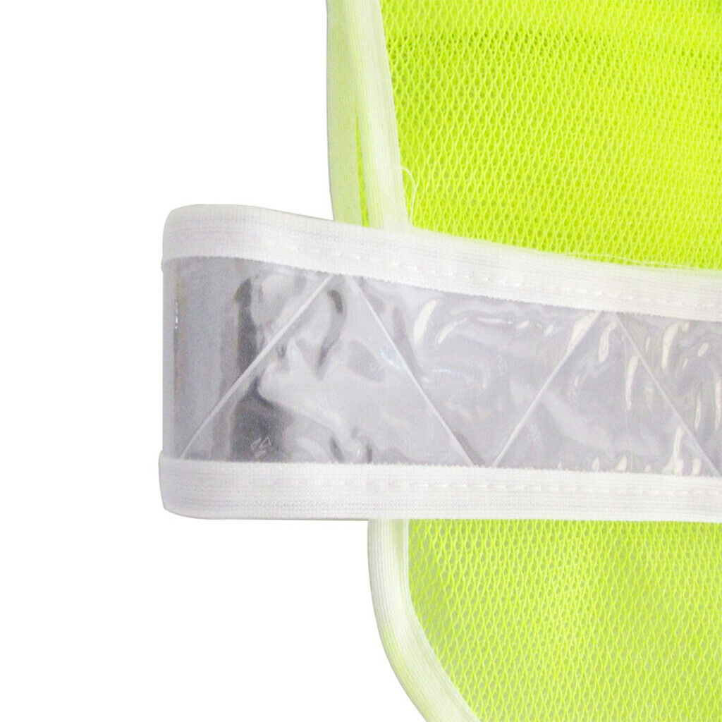 Adjustable Safety Vest Reflective Jacket Security Waistcoat Vest -Yellow