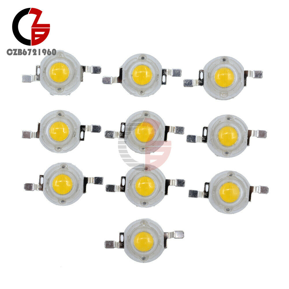 Newest （100PCS）1W Warm White SMD LED Beads NEW 100-110LM