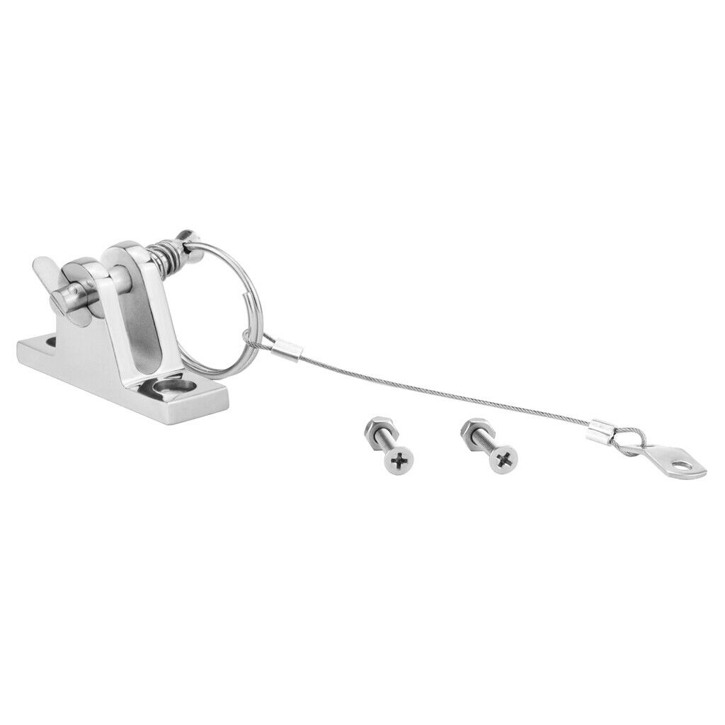 Marine 316 Stainless Steel Boat Canopy Fitting Quick Release Pin Lanyard