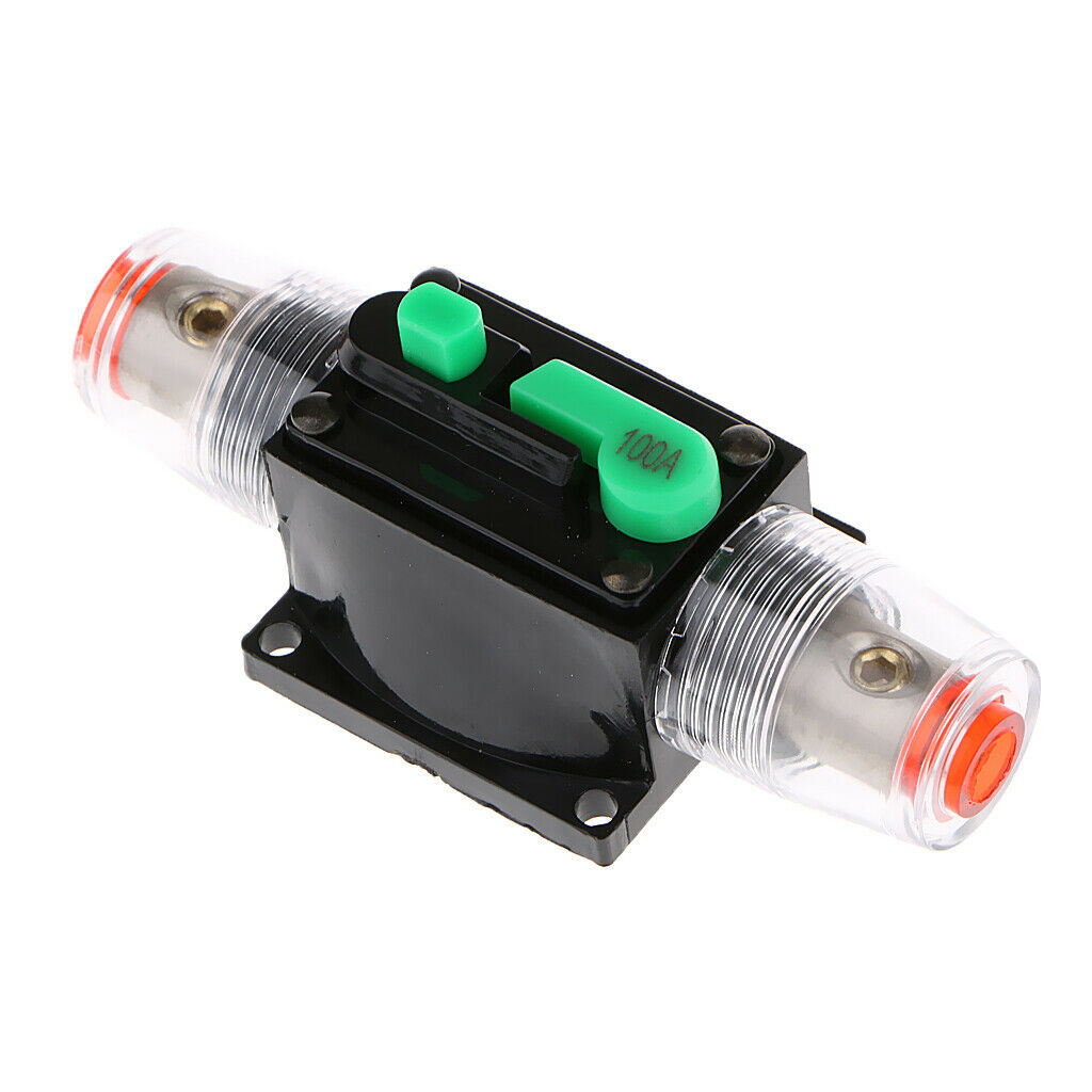 Car Audio Stereo Automatic Reset Circuit Breaker 100A DC 12V/24V/32V X 2Pack