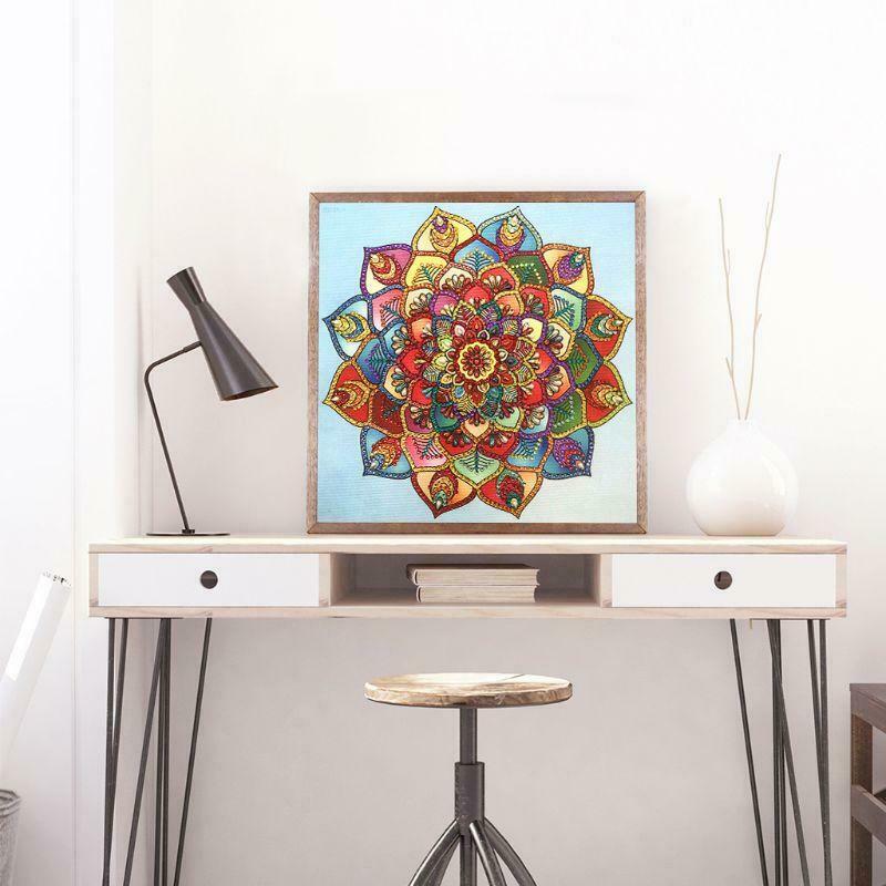 Colorful Flower 5D Special Shaped Diamond Painting Embroidery Needlework Crystal