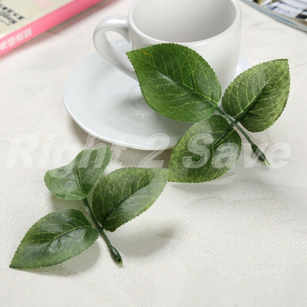 Artificial Silk Green Leaf Rose Leaves 100pcs Decorative Flowers&Wreaths Wedding