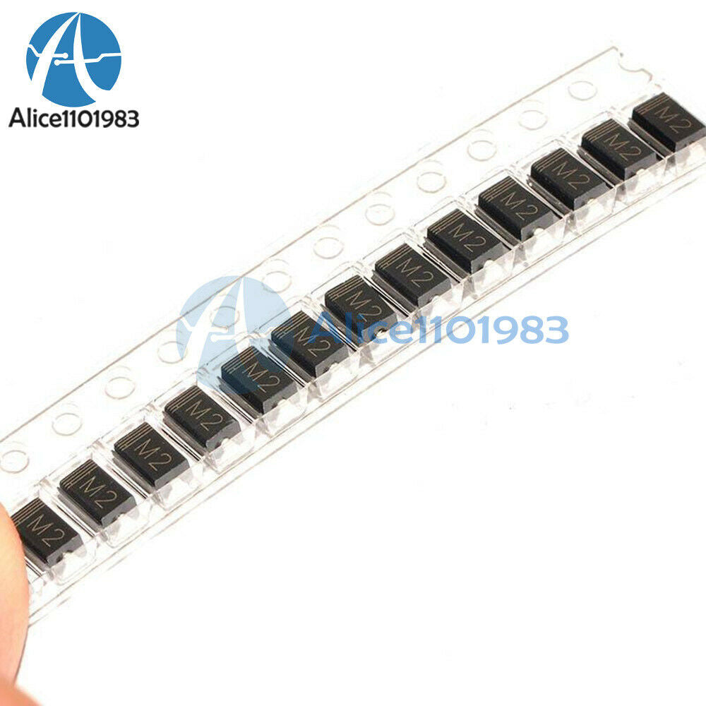 100PCS 1N4002 M2 SMD 1N4002 DO-214AC 1A 50V Rectifie Diodes NEW