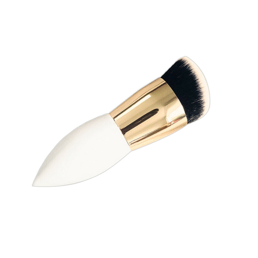 Pro Women White Large Round Head Foundation Powder Puff Makeup Brush