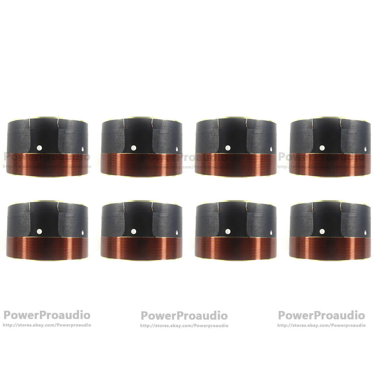 8pcs(4pair)  75.5mm White aluminum Bass voice coil Pure copper Round wire 8ohm