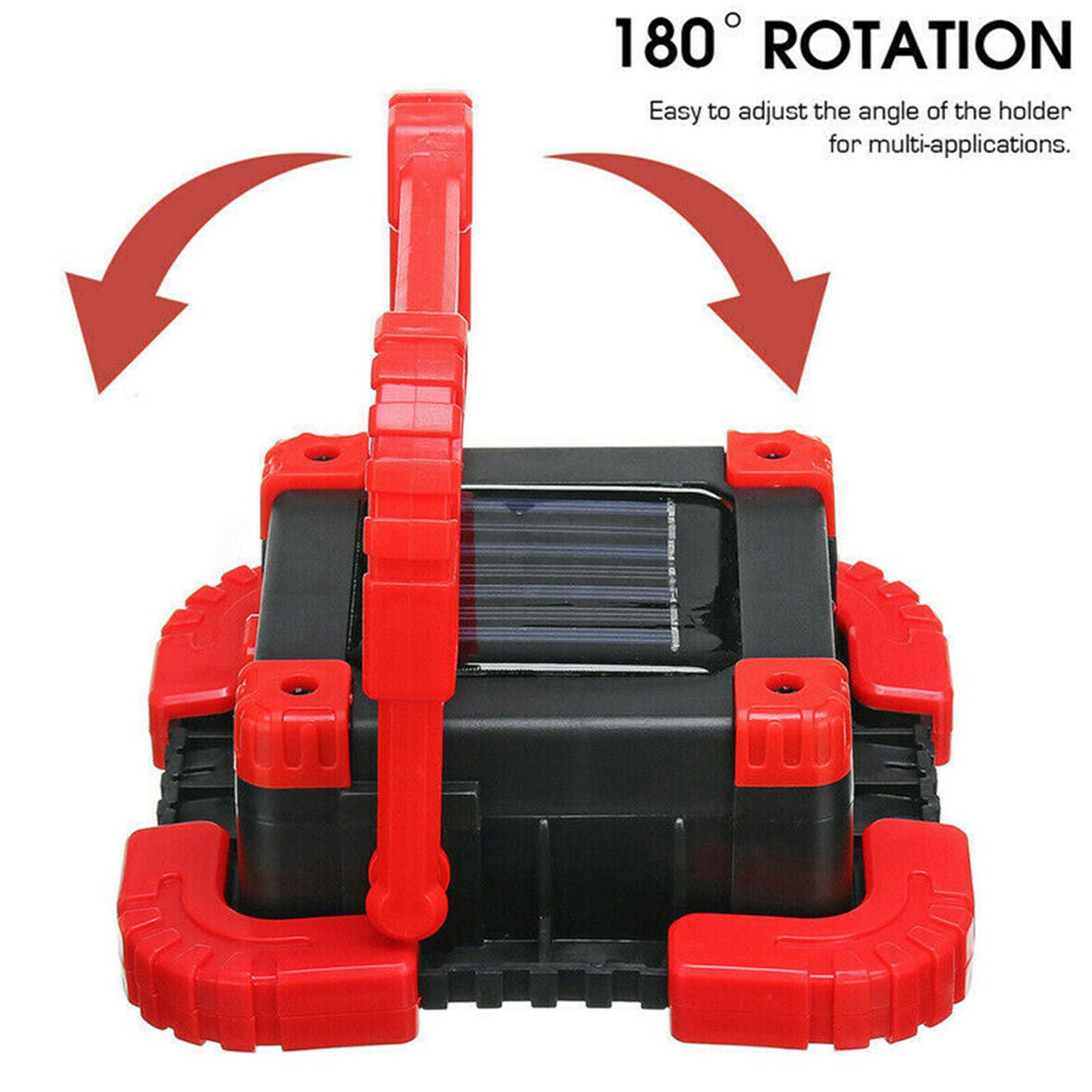 100W 2000LM USB Solar LED Work Light Rechargeable Emergency Flood Lamp W/ Stand
