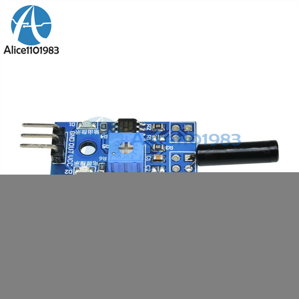 2PCS 3-5V LM393 Vibration Switch Sensor Module SW-18010P for Intelligent Vehicle