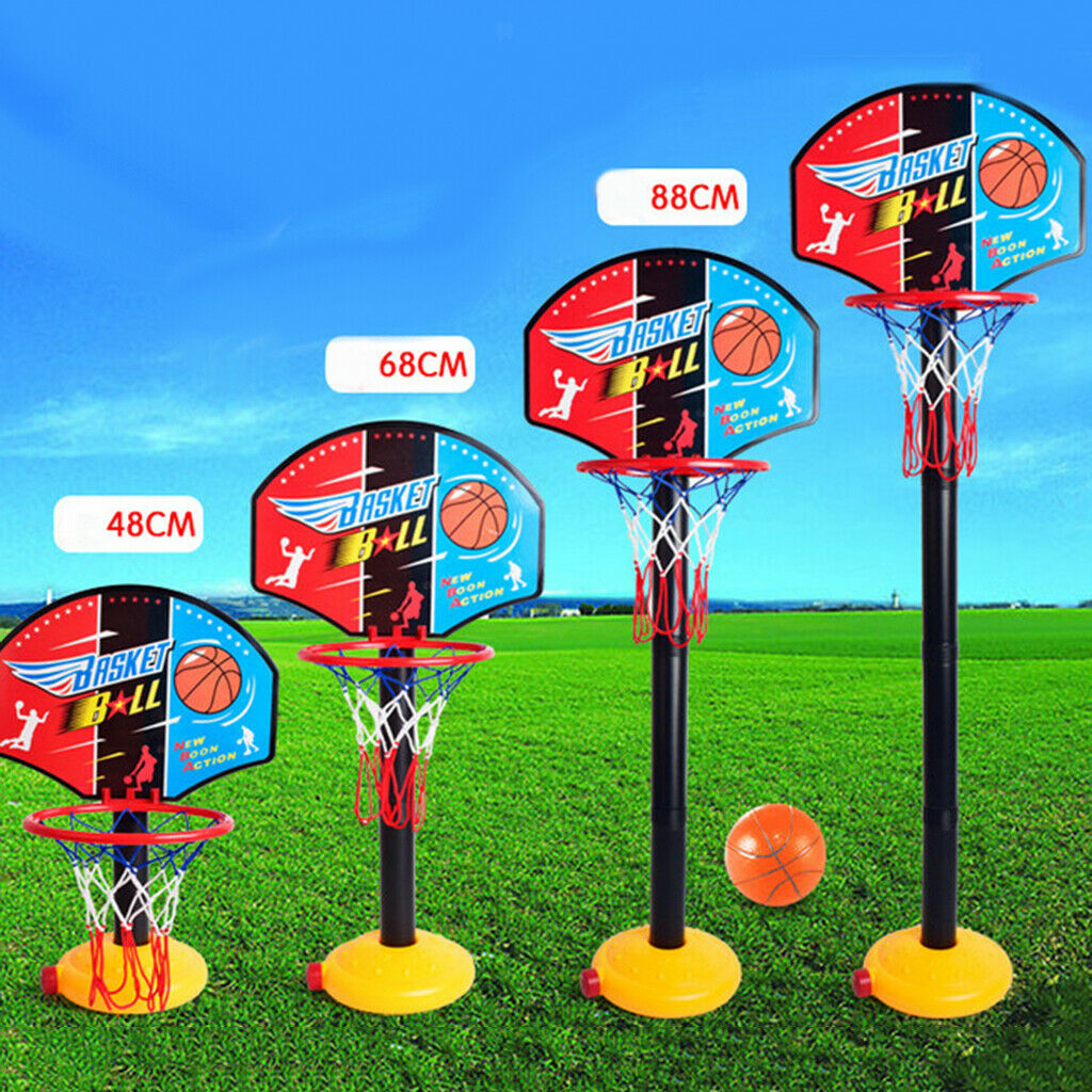 Portable Kids Basketball Stand Set Basket Hoop