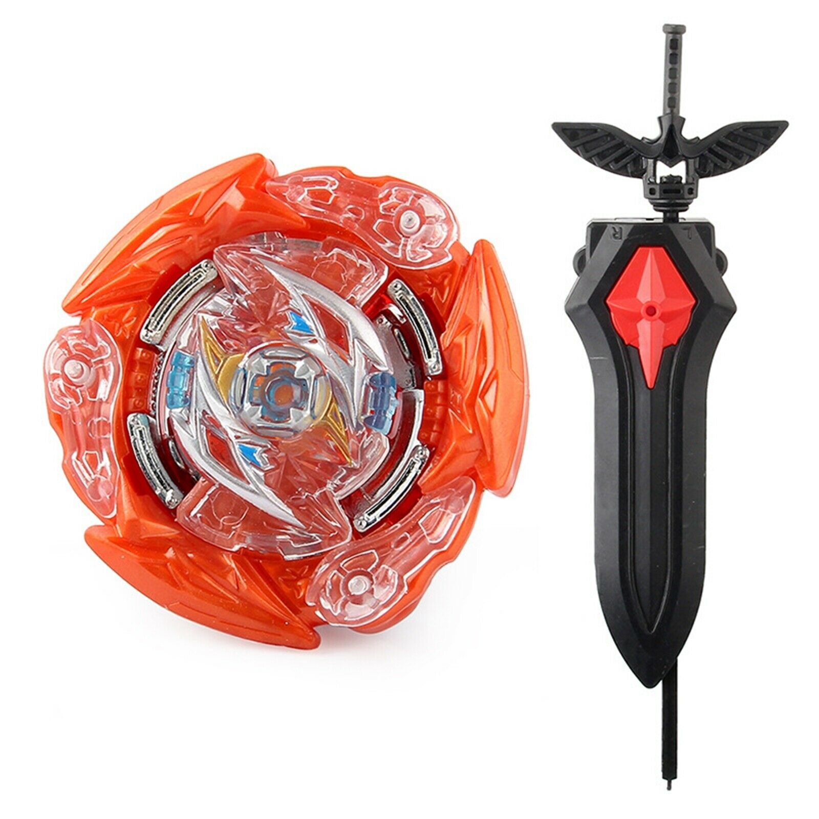 1set Plastic Burst Spinning Top with Launcher Accessory Parts Chikdren Gifts