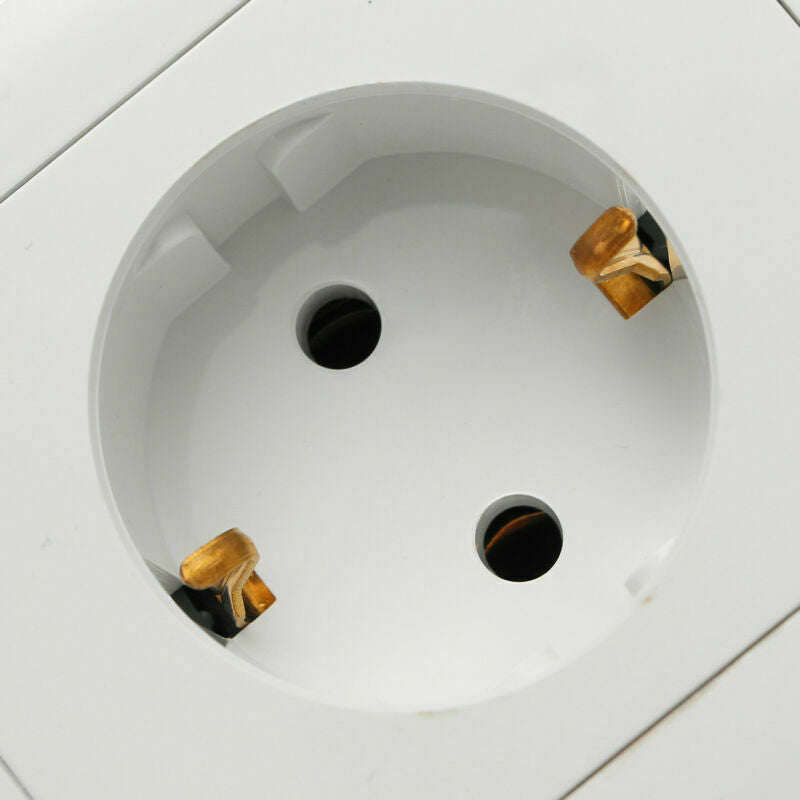 European EU German Standard 250V 16A 1 Gang Power Outlet Single Plug Wall Socket