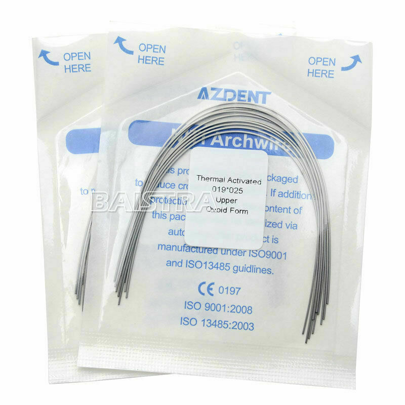 50 bags Dental Ortho Arch Wires Heat Thermal Niti Rectangular 019*025 Upper