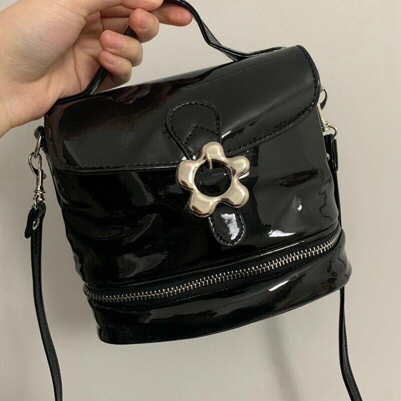 Bags for Women,PU Leather Mini Shoulder Bag,Retro Handbag with Flower DesignS2E3