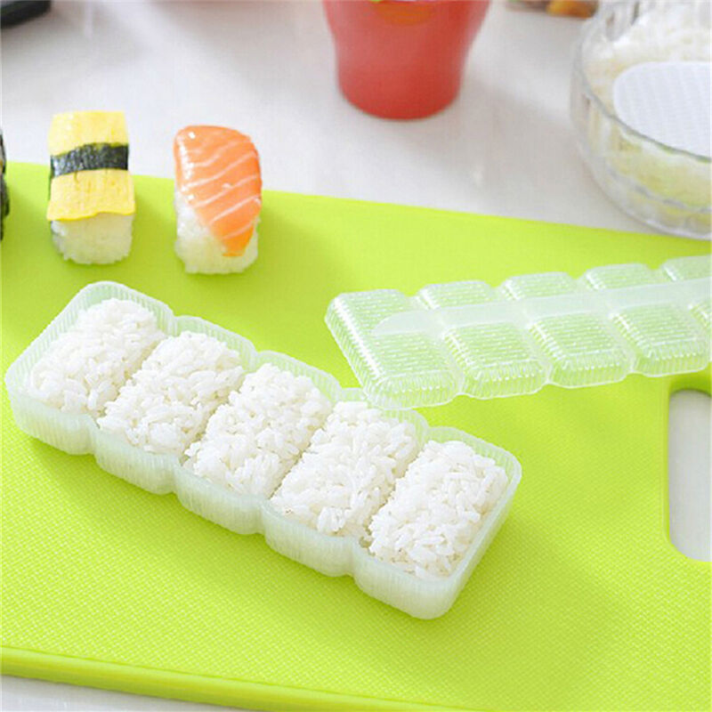 Japan Nigiri Sushi Mold Rice Ball 5 Rolls Maker Non Stick Press Bento Tool.l8