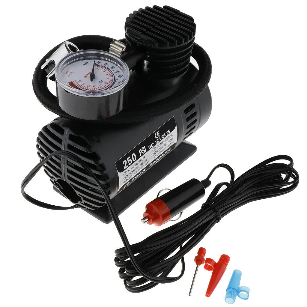 300 PSI Auto Tire Air Compressor, Useful Emergency Device for Car and Bike
