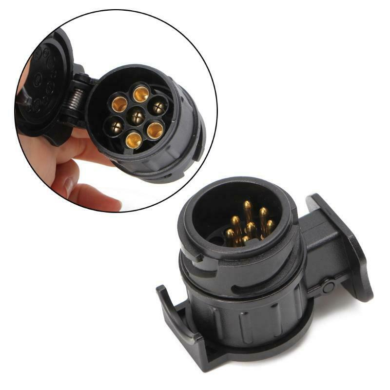 Waterproof 13 To 7 Pin Plug Trailer Caravan Electric Adapter Socket Connector