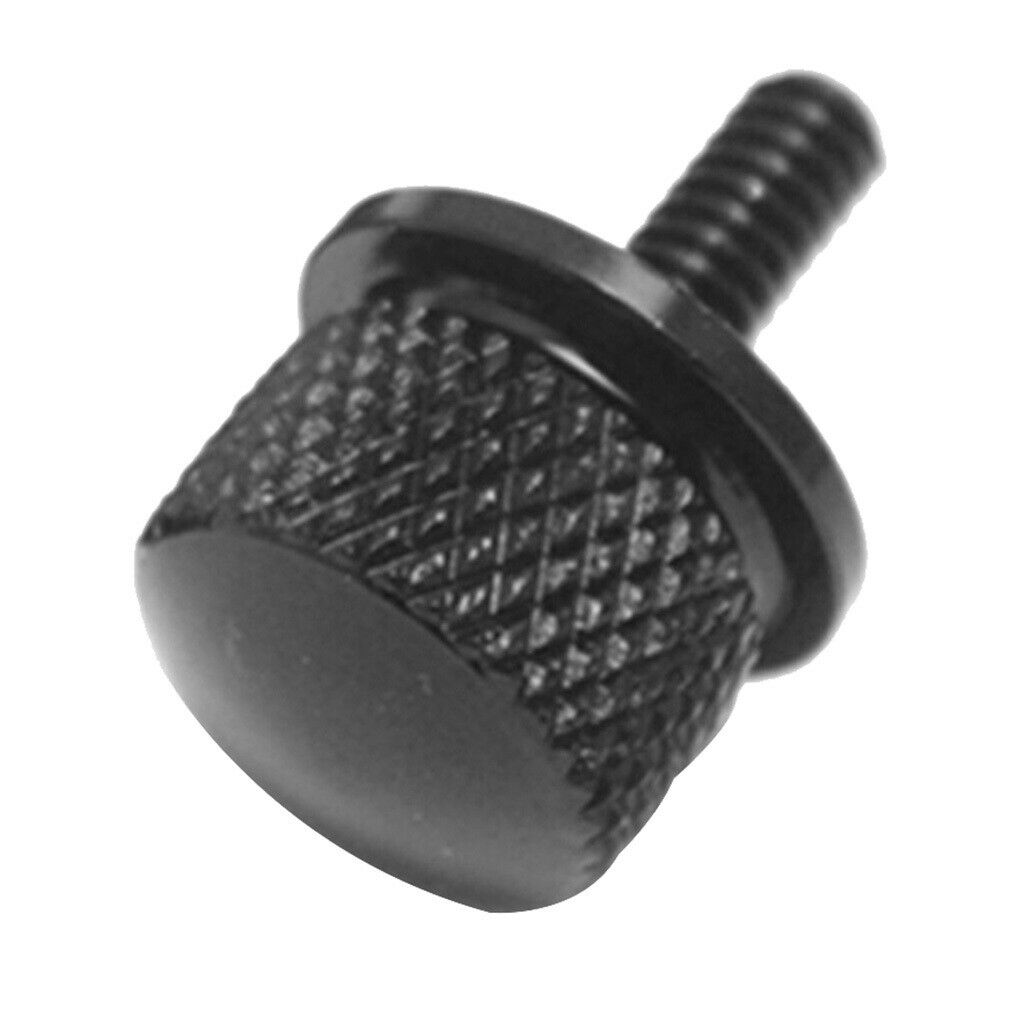 Billet Aluminum Alloy Motorbike Motorcycle 6mm Seat Bolt Screw Top Black