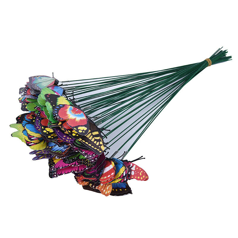 5Pcs Butterflies Garden Colorful Butterfly Stakes Outdoor Flower Pots Dec.l8