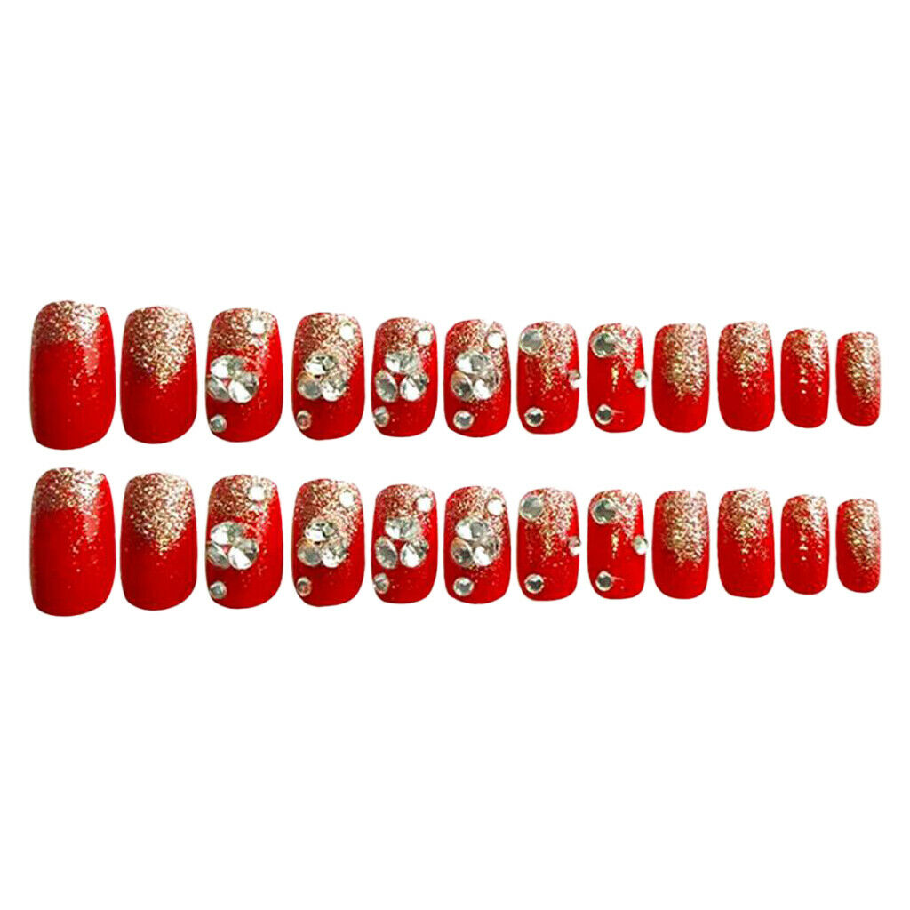 24 Pieces x Acrylic Full Cover Ballerina Artificial False Nails Tips,  Long
