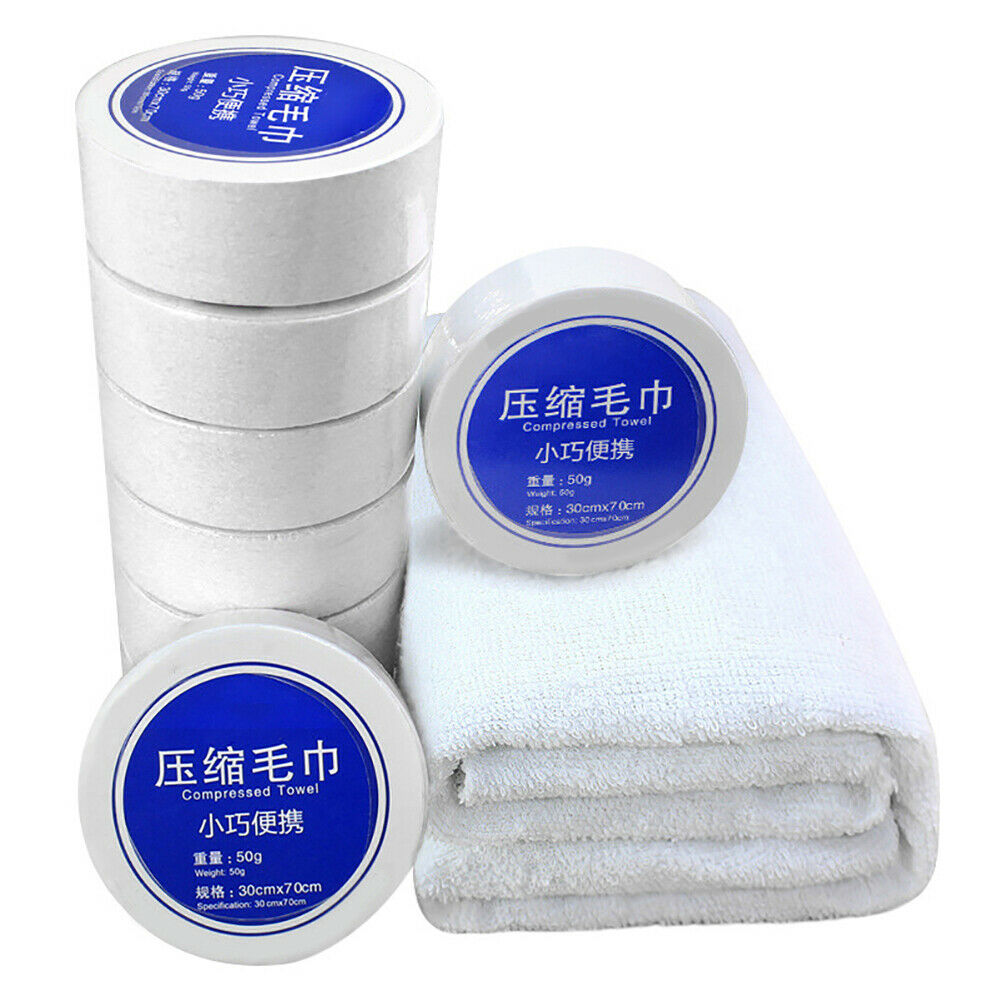 5Pcs Compressed Towels Camping Travel Practical Easy To Carry Towels