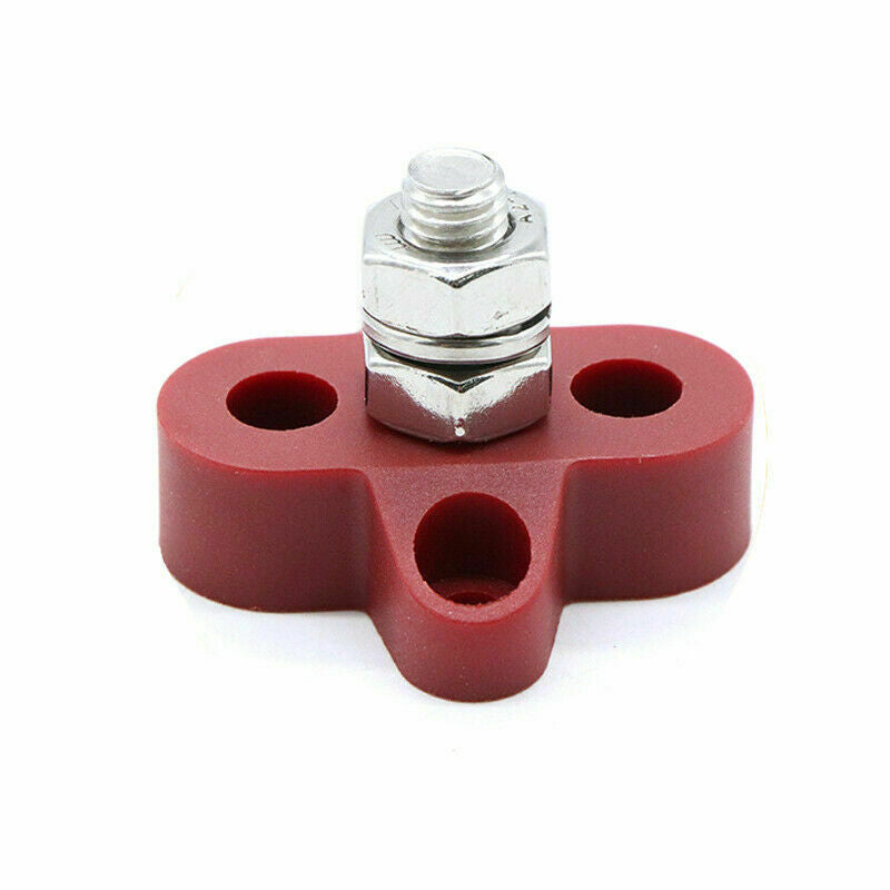 Red 48V DC Bus Car Boat RV Caravan Single Heavy-Duty Terminal Studs M8 (5/16")