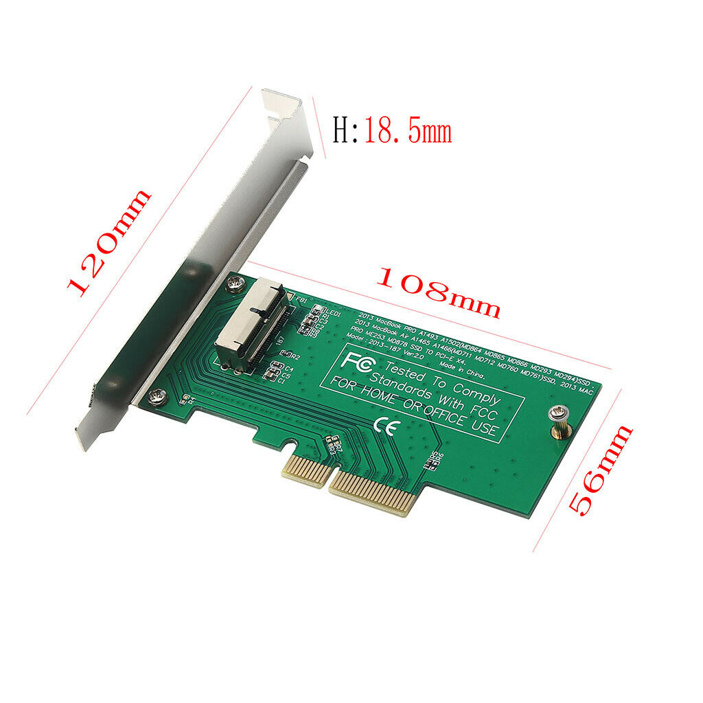 Adapter Card to PCI-E 4X for 2013/14/15/16/17 MacBook Air pro 12+16 pin SSD