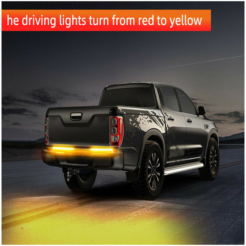 150CM LED Tailgate Light Strip Running Brake Truck Tailgate Light Bar Red/ Amber