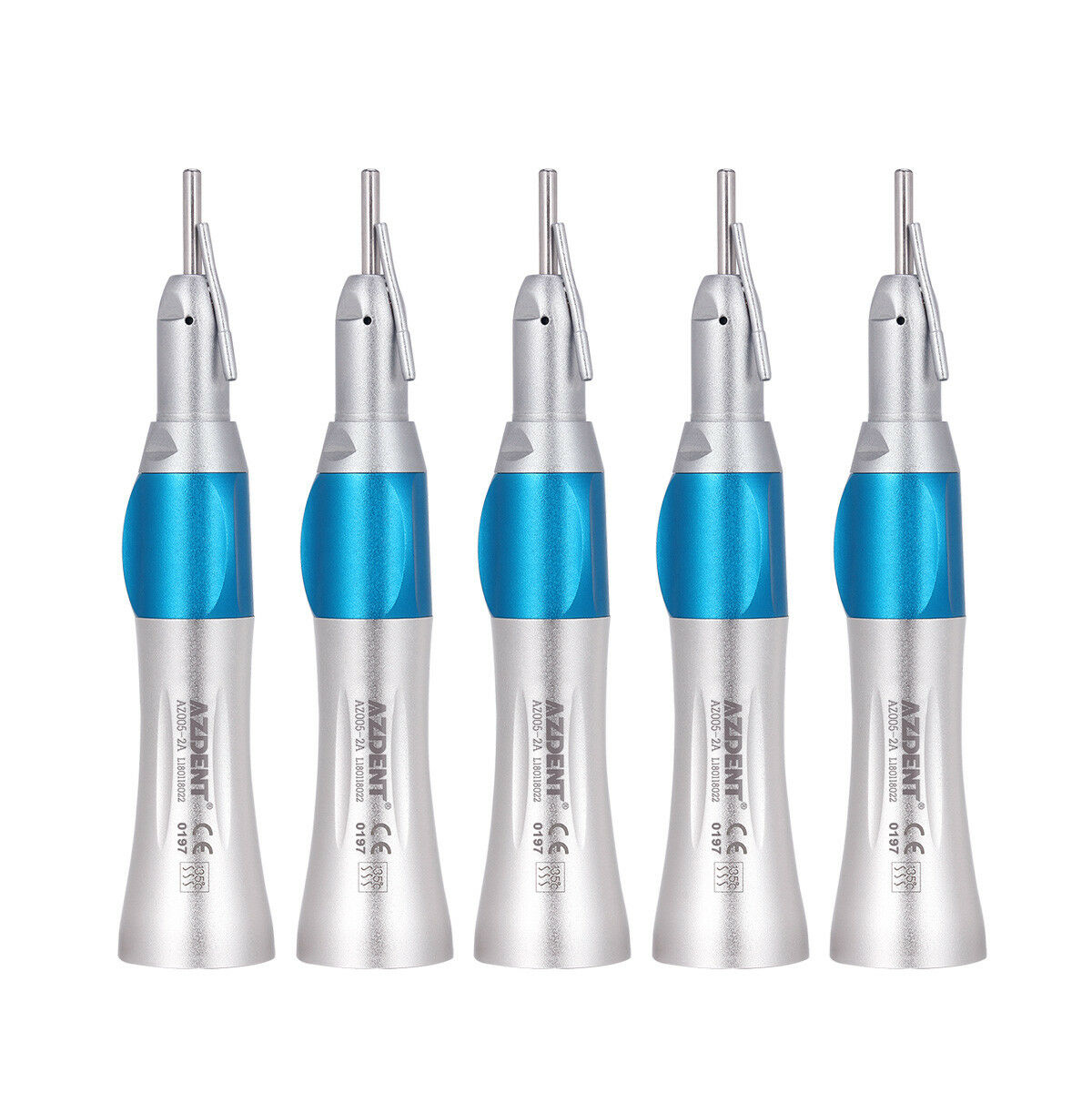 5PCS Dental Surgical Straight Nose Cone Handpiece 1:1 External Irrigation Pipe