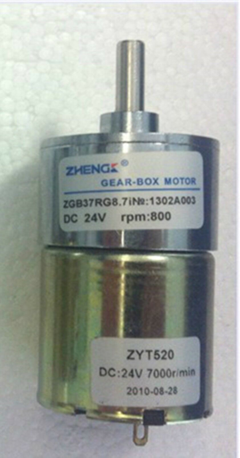 ZGB37RG DC 24V 800RPM Output Speed DC Cylinder Geared Motor DIY car/robot