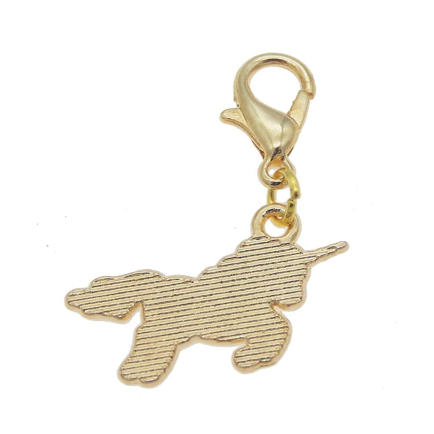 8pcs Alloy Enamel Charm Unicorn Pendant with Lobster Clasp Jewelry Craft 39*20mm