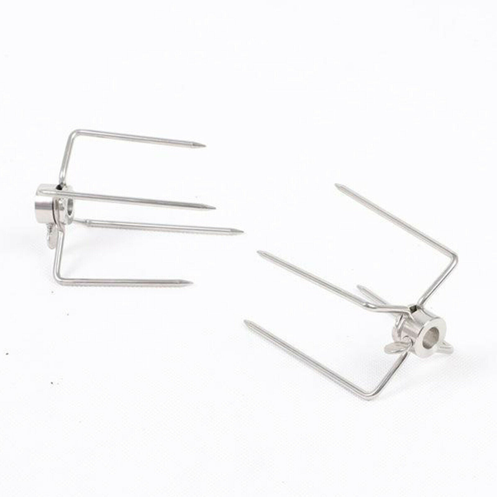 2pcs Stainless Steel BBQ Spit Fork Roaster Chicken Barbecue Accessories